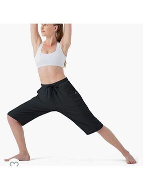 NWT NAVISKIN Women's Capri Pants Yoga Lounge Crop Pants Open Bottom Pants Size S